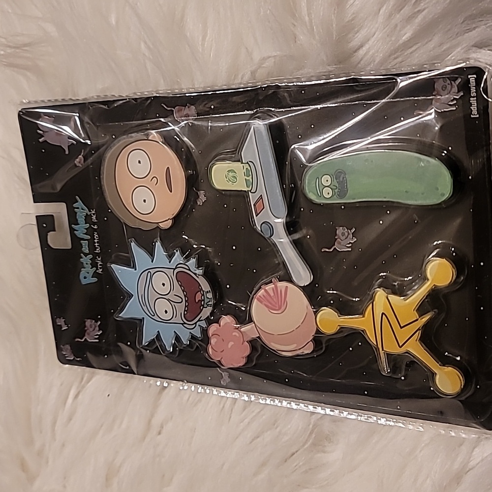New - Rick & Morty Buttons